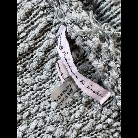 Young Fabulous & Broke Sweater M / L Womens Green Hoodie Textured Pullover - Picture 7 of 8